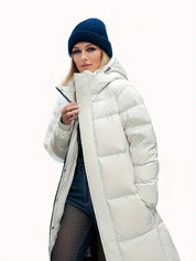 Lange wattierte Winterparkajacke | Cascy