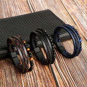 Stilvolles Lederarmband-Set für Herren | Grigorios