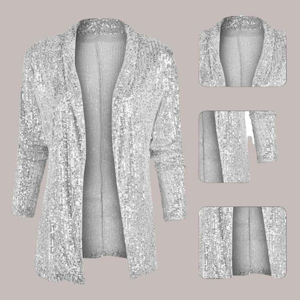 Glitzerblazer mit entspannter Passform | Miyeon