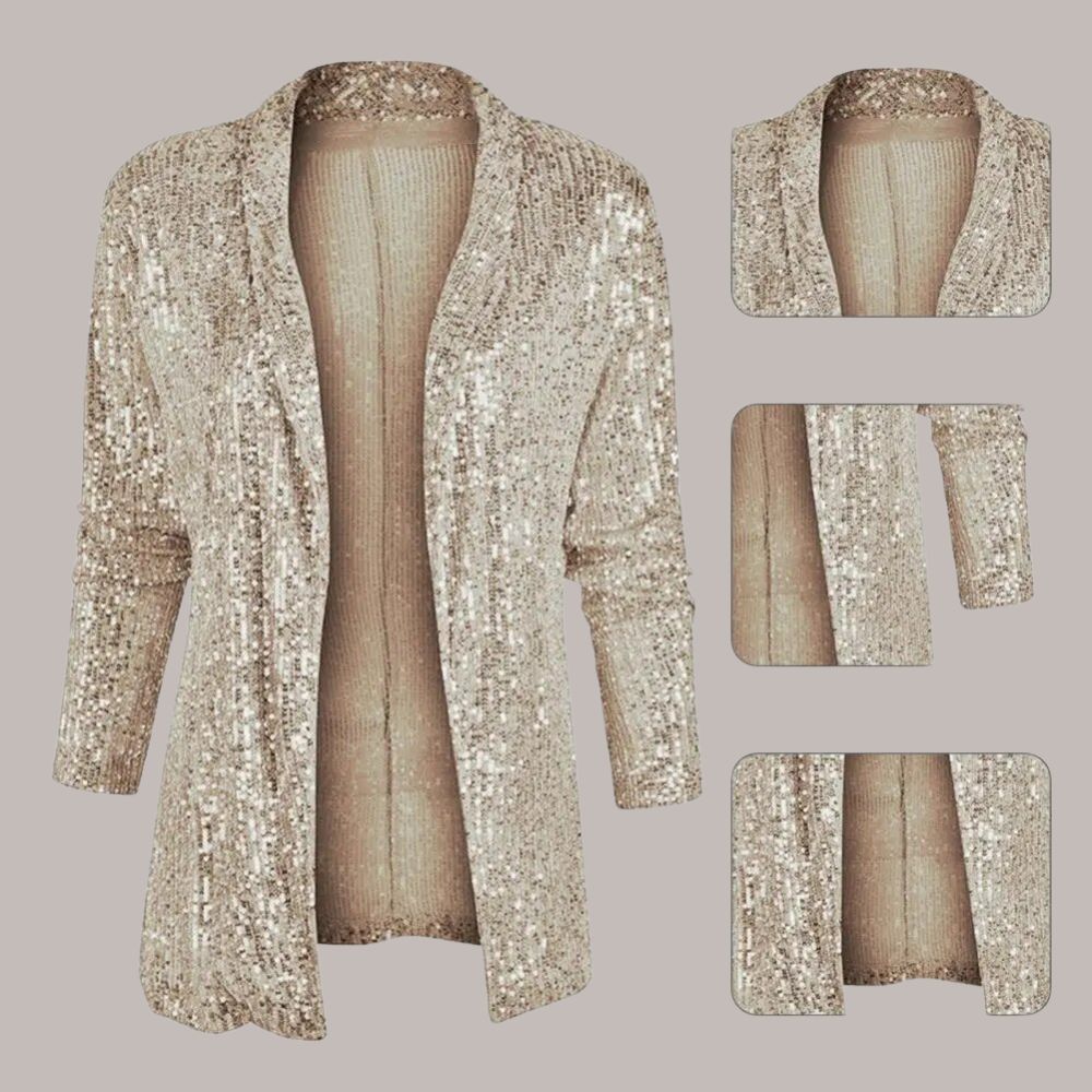 Glitzerblazer mit entspannter Passform | Miyeon