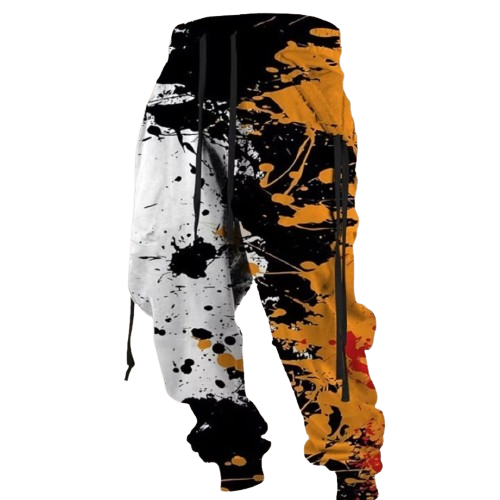 Jonas | Herren-Jogginghose mit abstraktem Design und Farbspritzer-Print