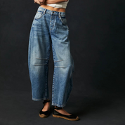 Jeans mit hoher Taille und weitem Bein | Ilsenne