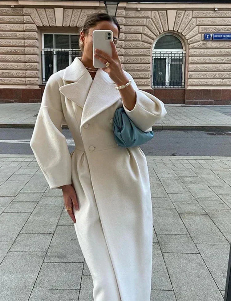 2024-Spring-Solid-Lapel-Long-Coat-For-Women-Elegant-V-Neck-Puff-Sleeve-Overcoats-Female-High.webp