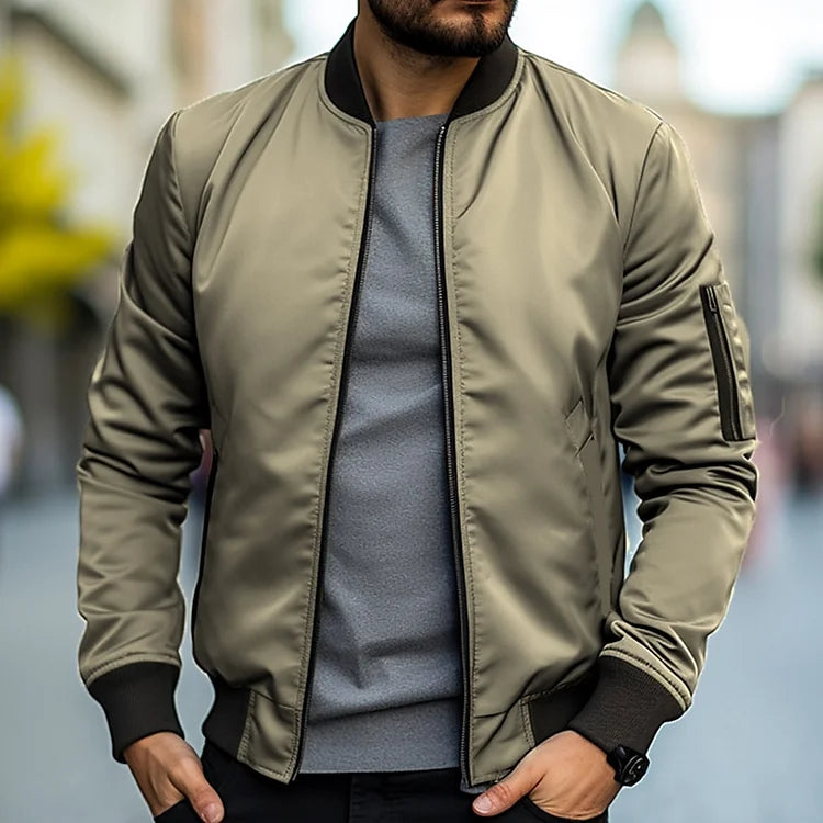 Lässige Baseball-Kragenjacke für Herren | Godfrey