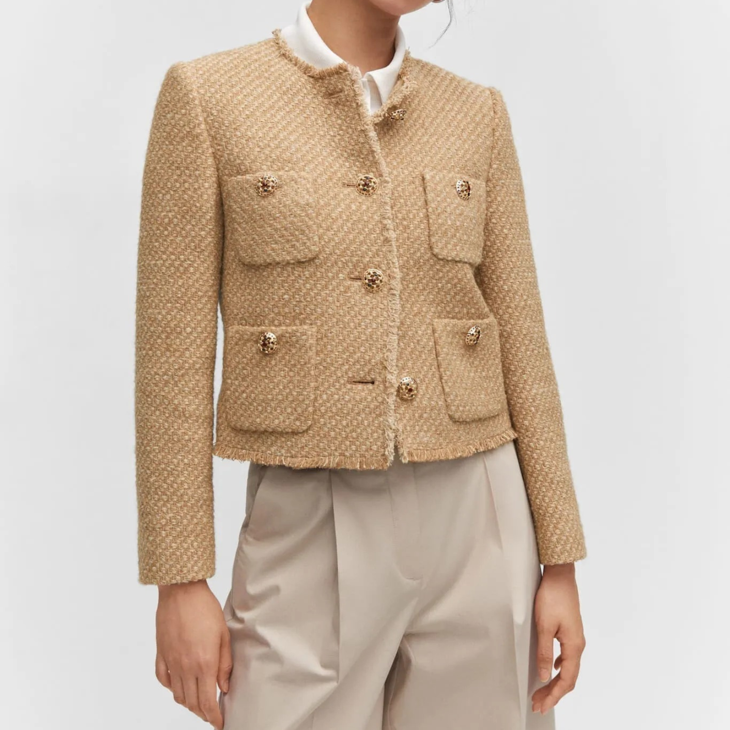 Amberleigh l Herbstlicher Tweed-Blazer für Damen