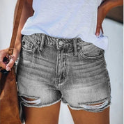 Sommer-Jeansshorts für Damen | Shorts mit Fransen Jeans l Dorinda