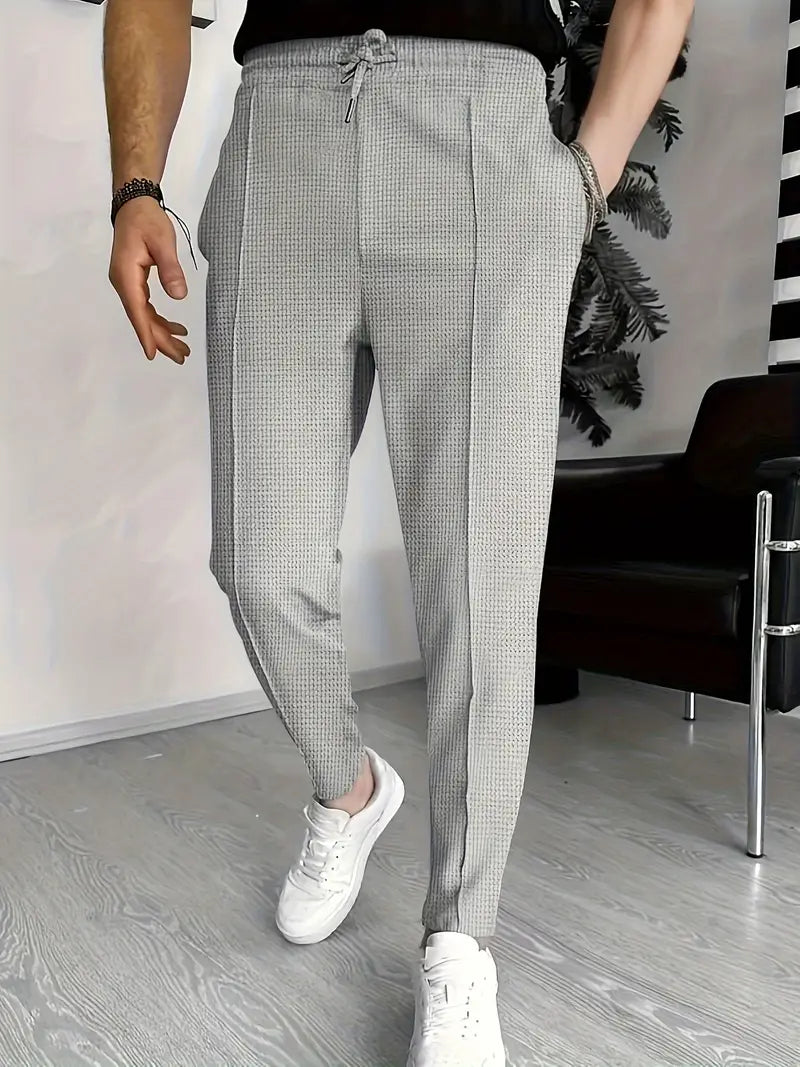 Formelle Hose mit Waffelmuster und Slim Fit für Herren | Makkarios