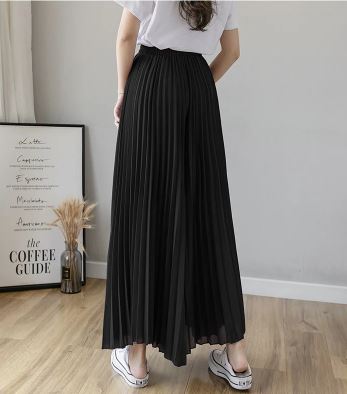 Weite Hose mit hoher Taille und Falten l Lenore