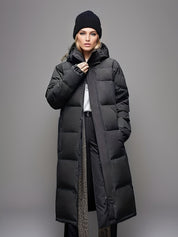 Lange wattierte Winterparkajacke | Cascy