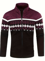 Herrenweste Mid Stretch Ethnic Retro Full Zip Up l Holger