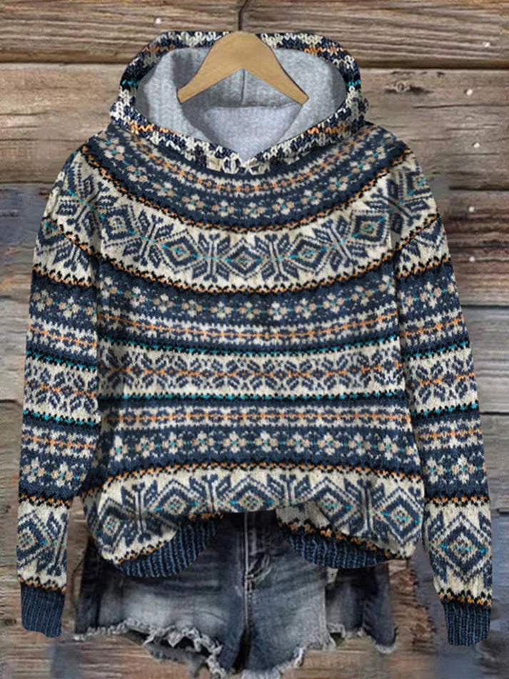 Warmer bedruckter Norwegerpullover | Rabiah