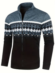 Herrenweste Mid Stretch Ethnic Retro Full Zip Up l Holger