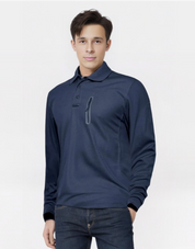 Lässiger langärmeliger Polo-Golfpullover für Herren l Gerant