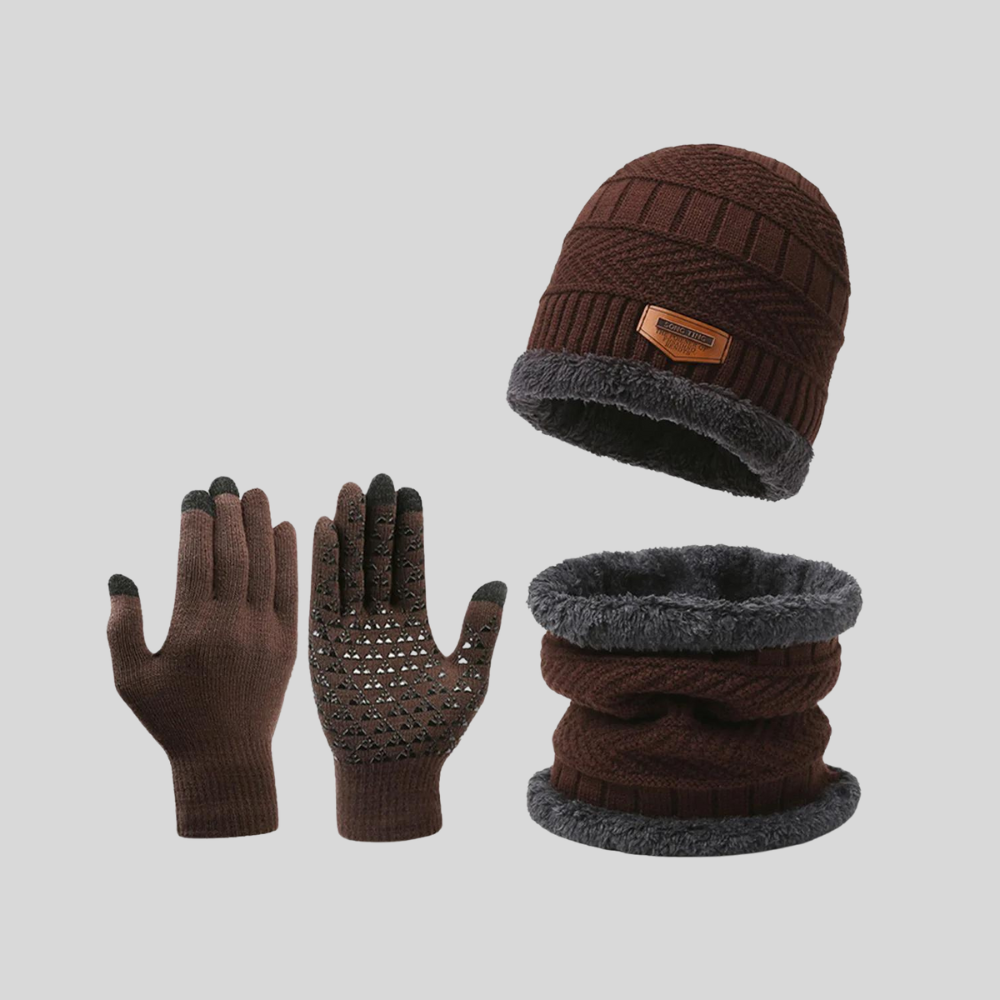 Unisex Winter-Accessoire-Set aus dicker Wolle | Mirjam