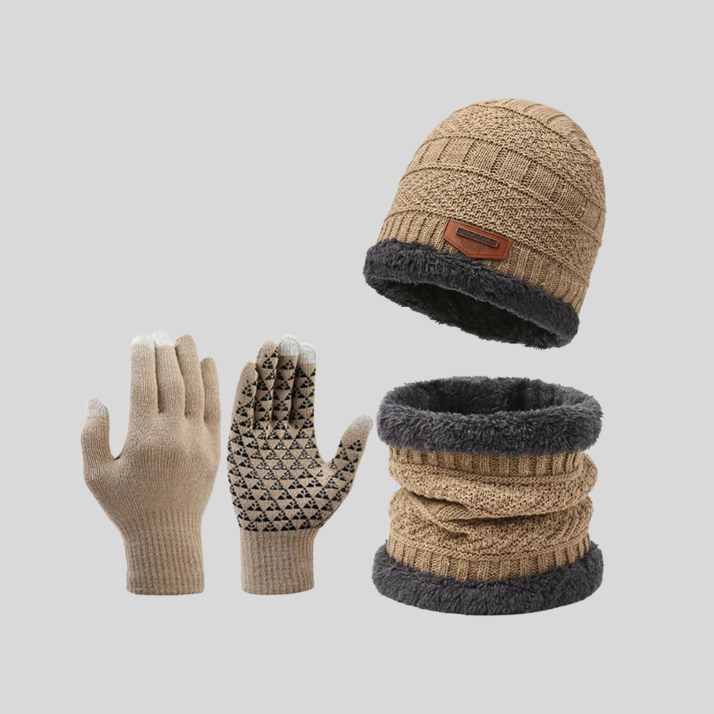 Unisex Winter-Accessoire-Set aus dicker Wolle | Mirjam