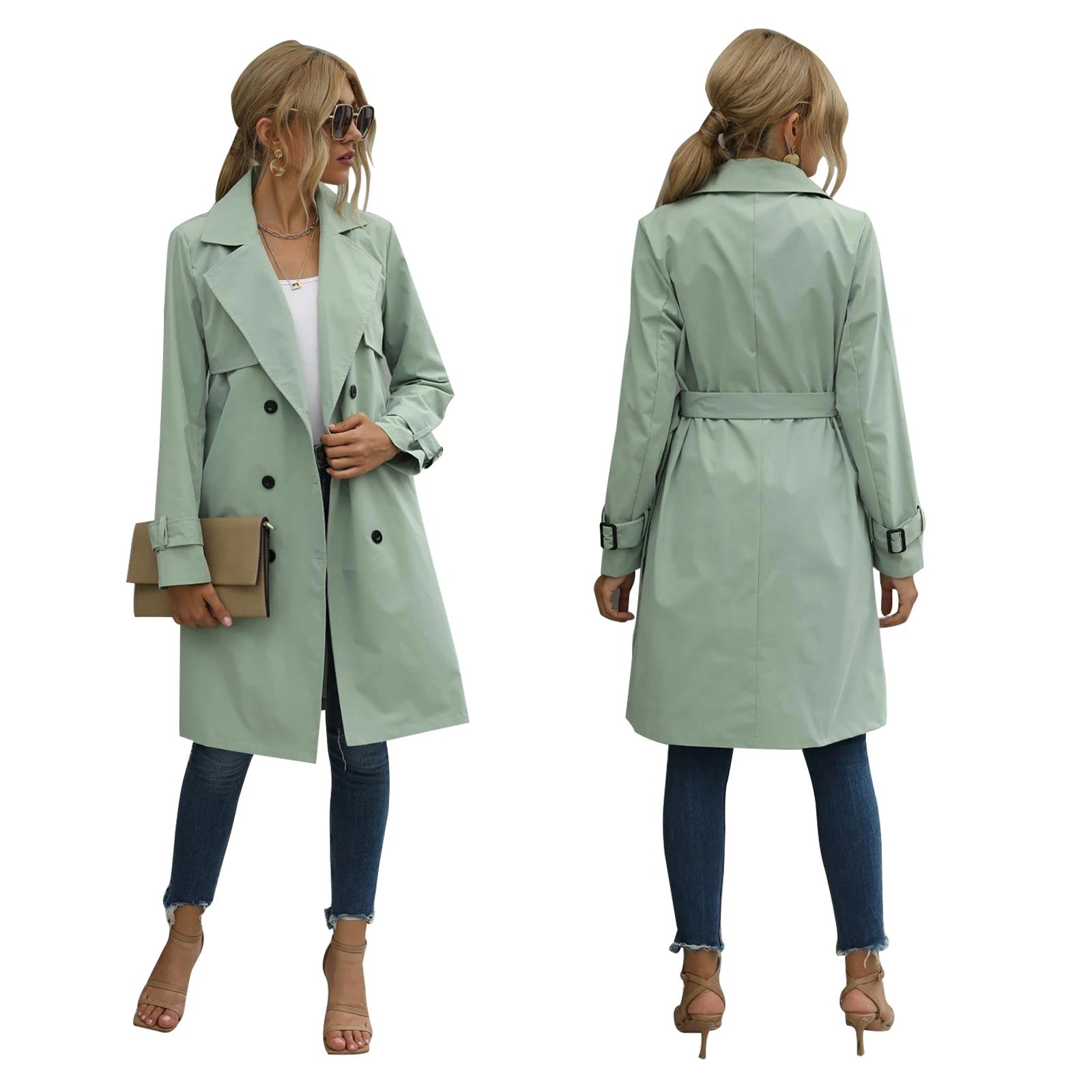 Frühlings- und Sommer-Trenchcoat-Jacke für Damen | Tassia