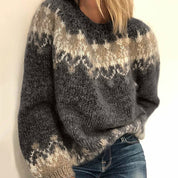 Stylischer warmer Strickpullover für Damen | Sophey