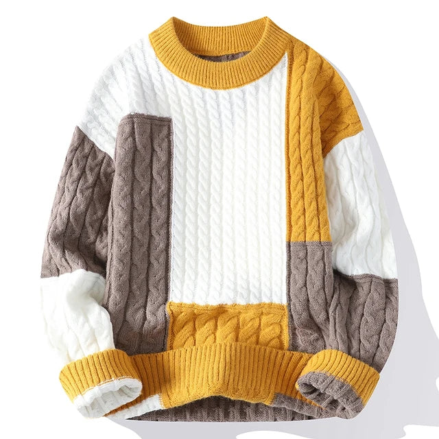 Raphael l Locker sitzender warmer Strickpullover für Herren