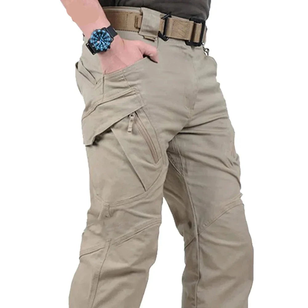 Klassische Outdoorhose für Herren | Army Cargohose l Daki