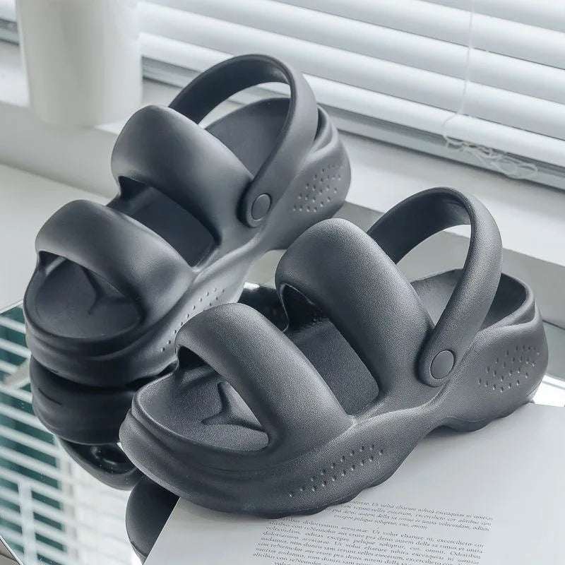 Chunkies | Rutschfeste Weiche Cloud-Comfort-Sommer-Damensandalen mit dicker Sohle