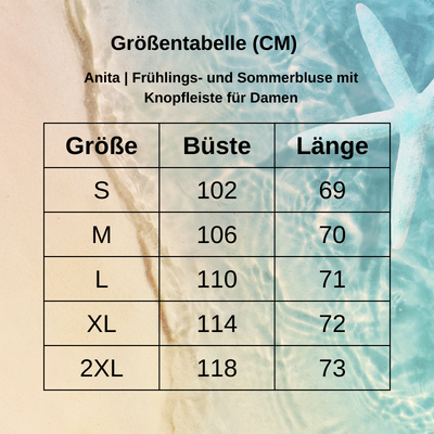 Anita | Frühlings- und Sommerbluse mit Knopfleiste für Damen