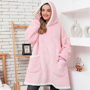 Übergroße Fleece -Kapuze -Decke für ihn und sie l CozyCloud Duo