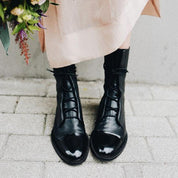 Vintage-Stiefeletten mit Absatz für Damen | Iseul