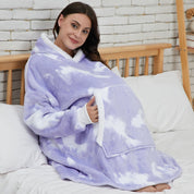 Übergroße Fleece -Kapuze -Decke für ihn und sie l CozyCloud Duo