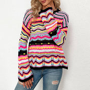 Bunt gestreifter Strickpullover | Varda