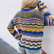 Bunt gestreifter Strickpullover | Varda