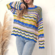 Bunt gestreifter Strickpullover | Varda