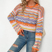 Bunt gestreifter Strickpullover | Varda