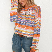 Bunt gestreifter Strickpullover | Varda