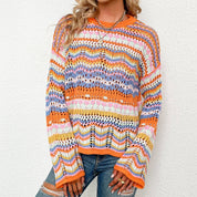 Bunt gestreifter Strickpullover | Varda