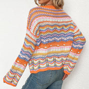 Bunt gestreifter Strickpullover | Varda