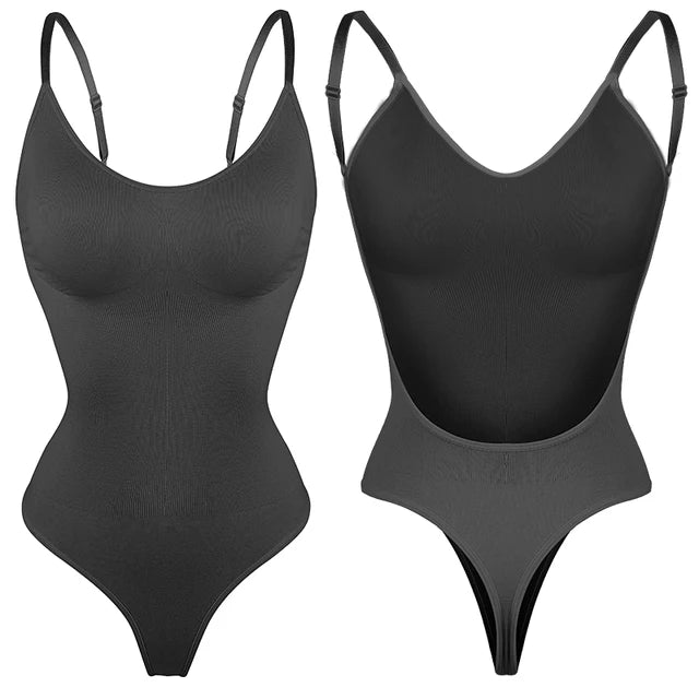 Jozefa Curve l Damen Bodysuit Rückenfrei Nahtlose Shapewear