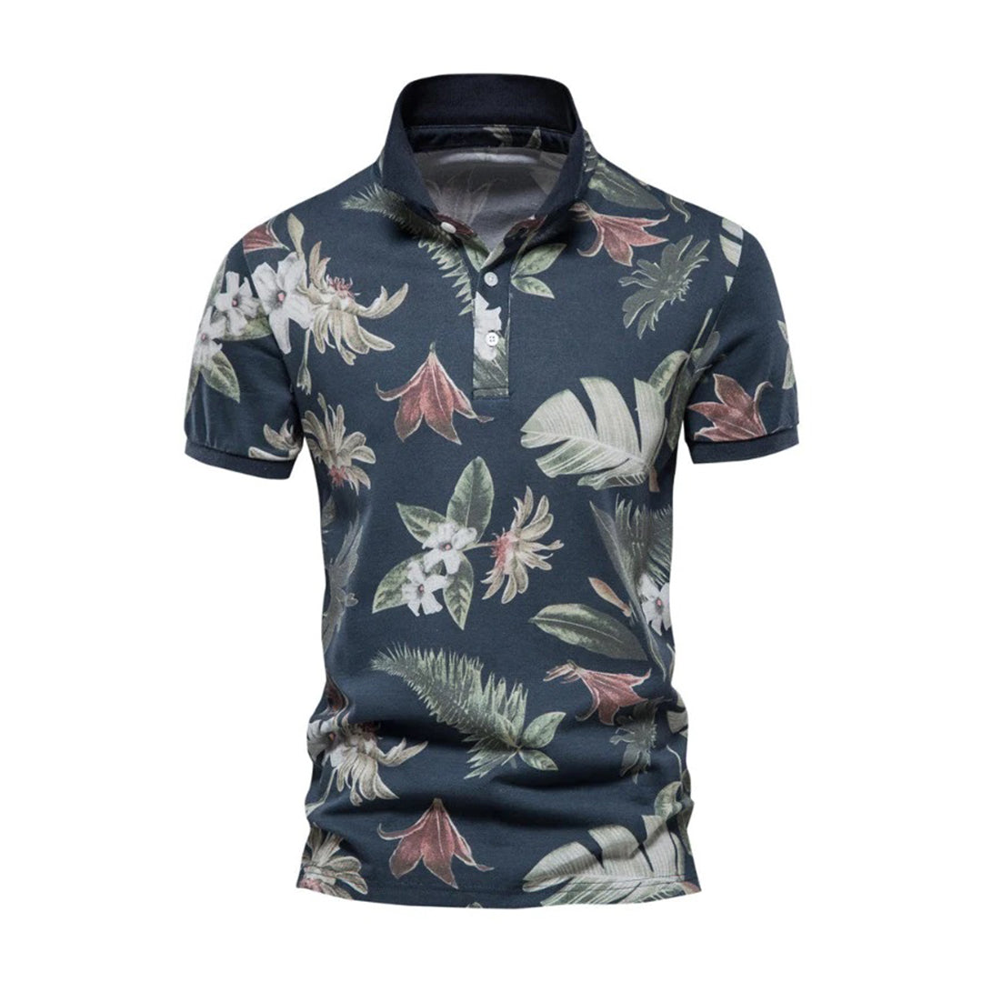 Theseus l Summer Floral Poloshirt für Herren