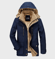 Dicke Winterjacke für Herren mit Kapuze und tiefen Taschen | Sionne