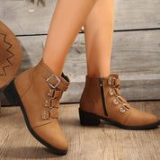 Vintage-Stiefel mit klobigem Absatz | Annise