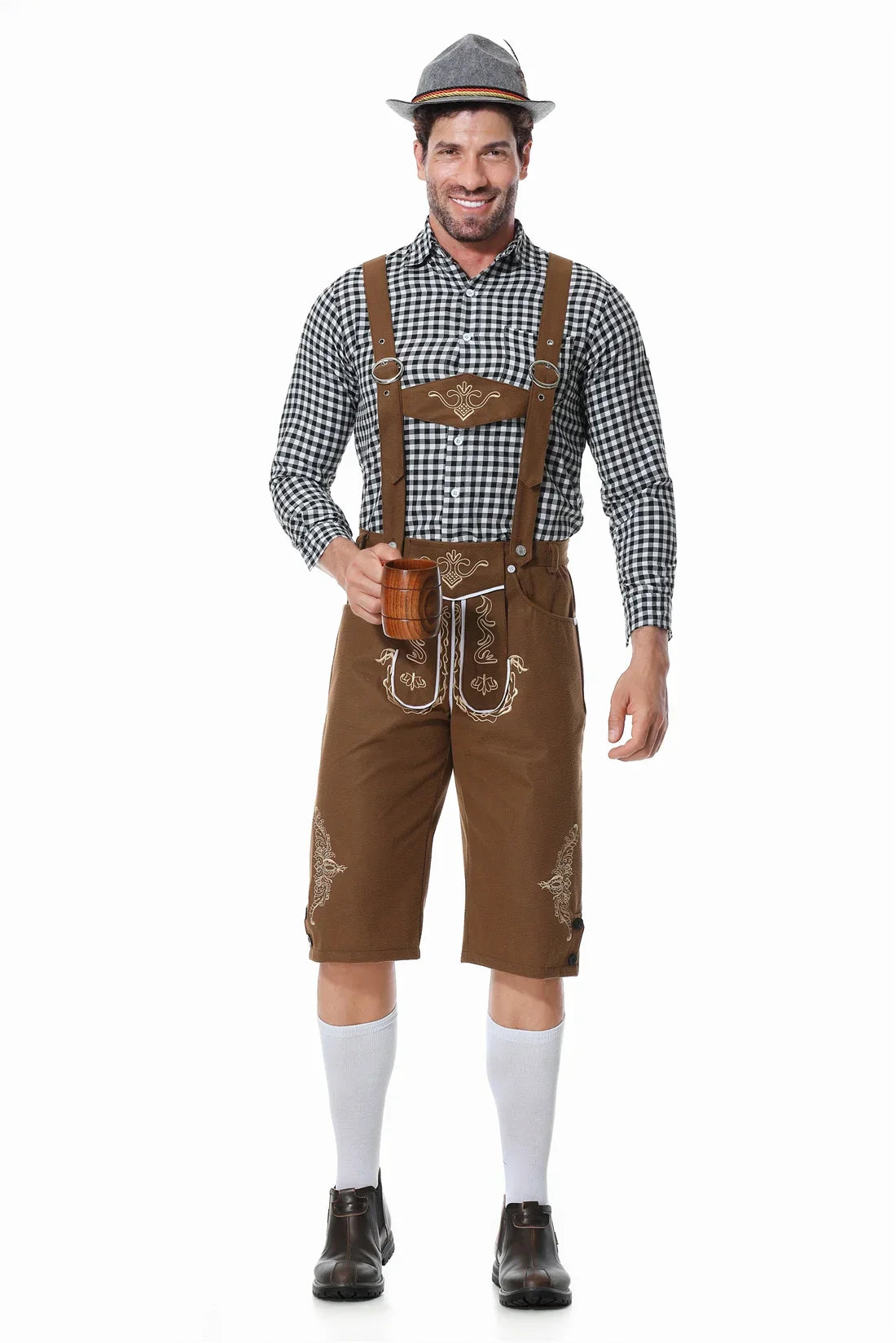 Männliche Oktoberfest-Kostüme | 3-teiliges Oktoberfestkostüm für Herren - Golganneth