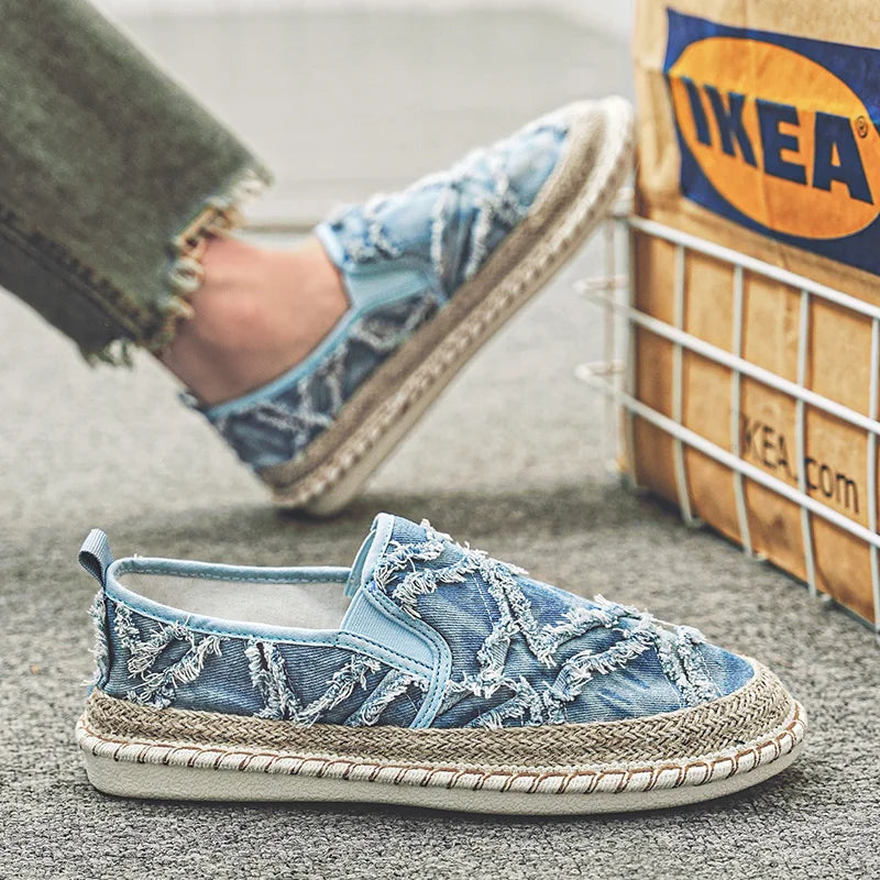 Vera – Leichte Herren-Espadrilles aus Canvas | Atmungsaktive Sommer-Slip-Ons für stilvolle Auftritte