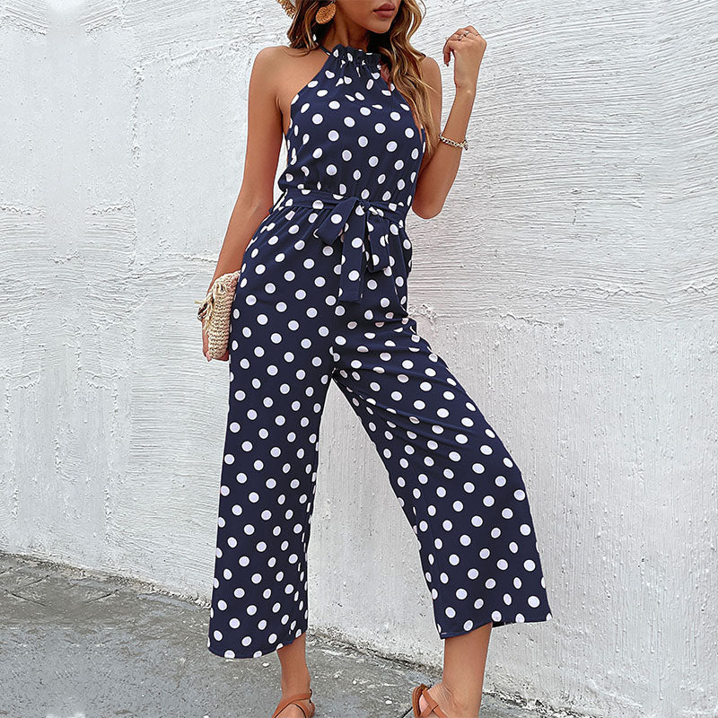 Rica l Damen-Jumpsuit mit Polka Dots-Design