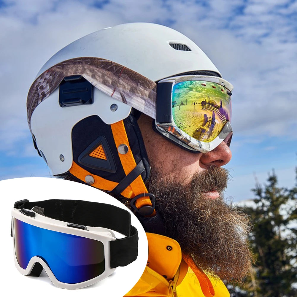 Skibrille mit farbigen Gläsern, Antibeschlag, ideal für Erwachsene und Jugendliche | GoProtec