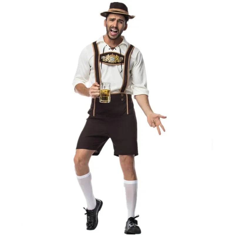 Oktoberfestkostüm für Herren | Festival-Lederhose für Herren - Astrek