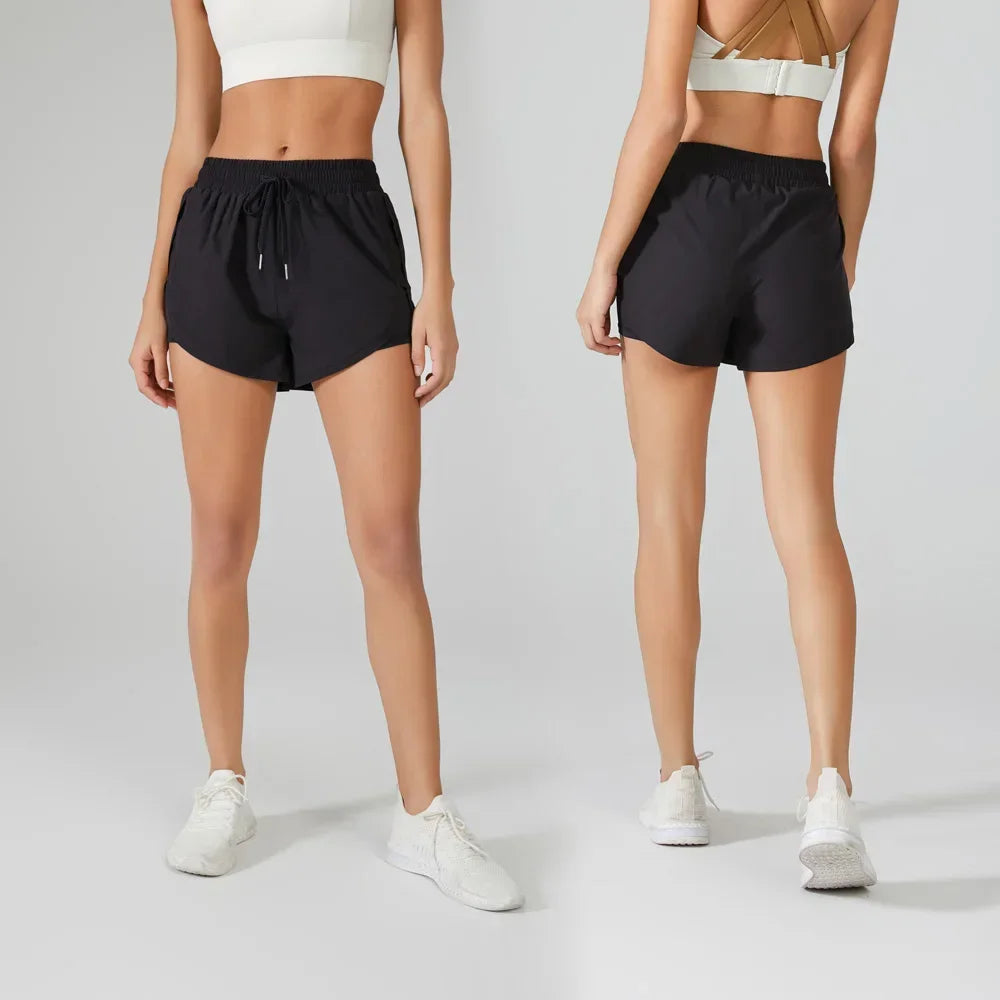 2-in-1-Laufshorts für Damen, Yoga & Fitness l Sigifrith