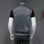 Retro Herren Distressed Jeansjacke l Rockleigh