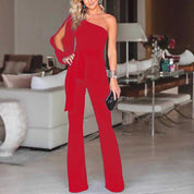 Eleganter One-Shoulder-Jumpsuit mit Gürtel l Samira