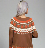 Geometrischer Jacquardpullover | Elanor