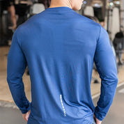 Schnelltrocknendes Langarm-Sporttrainingsshirt für Herren | Eddison