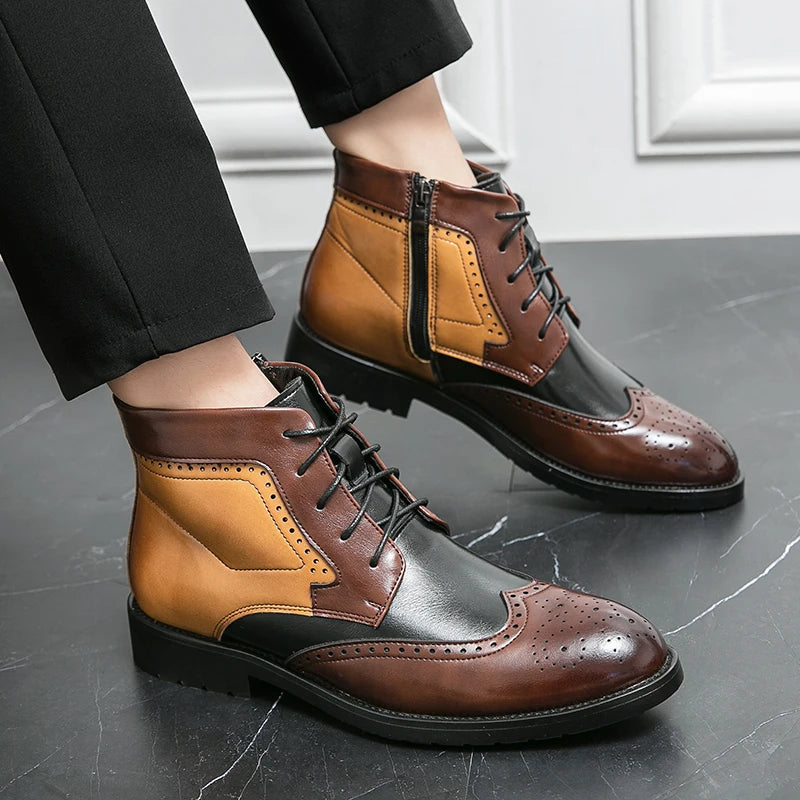 Luxuriöse High Top Oxford Herrenschuhe | Perfekt für Business und Herbst-Styling | Kingsley